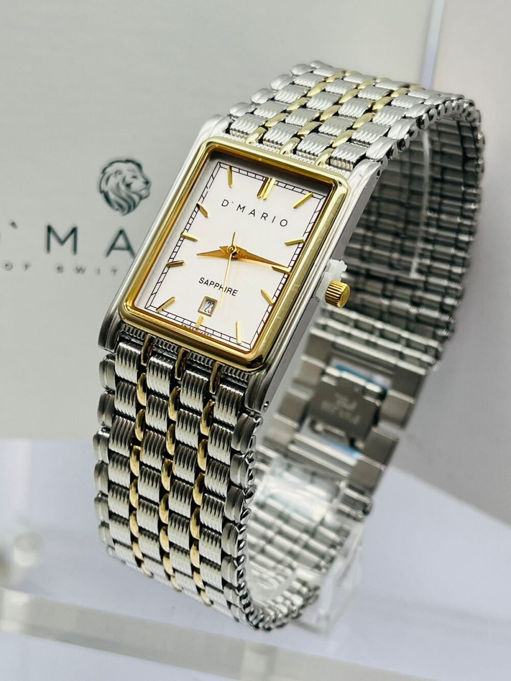 RELOJ D MARIO ZP4088 CUADRADO BICOLOR