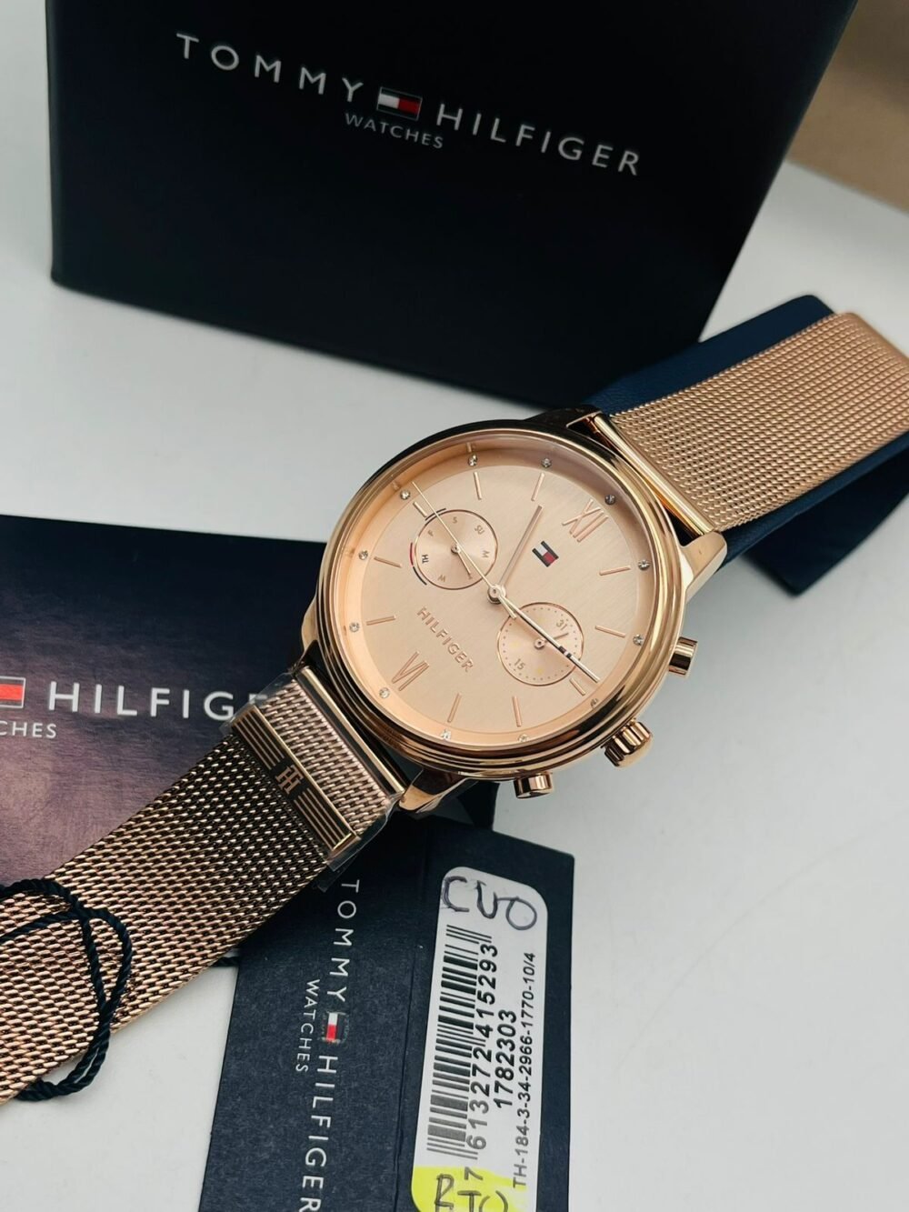 RELOJ TOMMY 1782303 PULSO MALLA ORO ROSA - Image 2