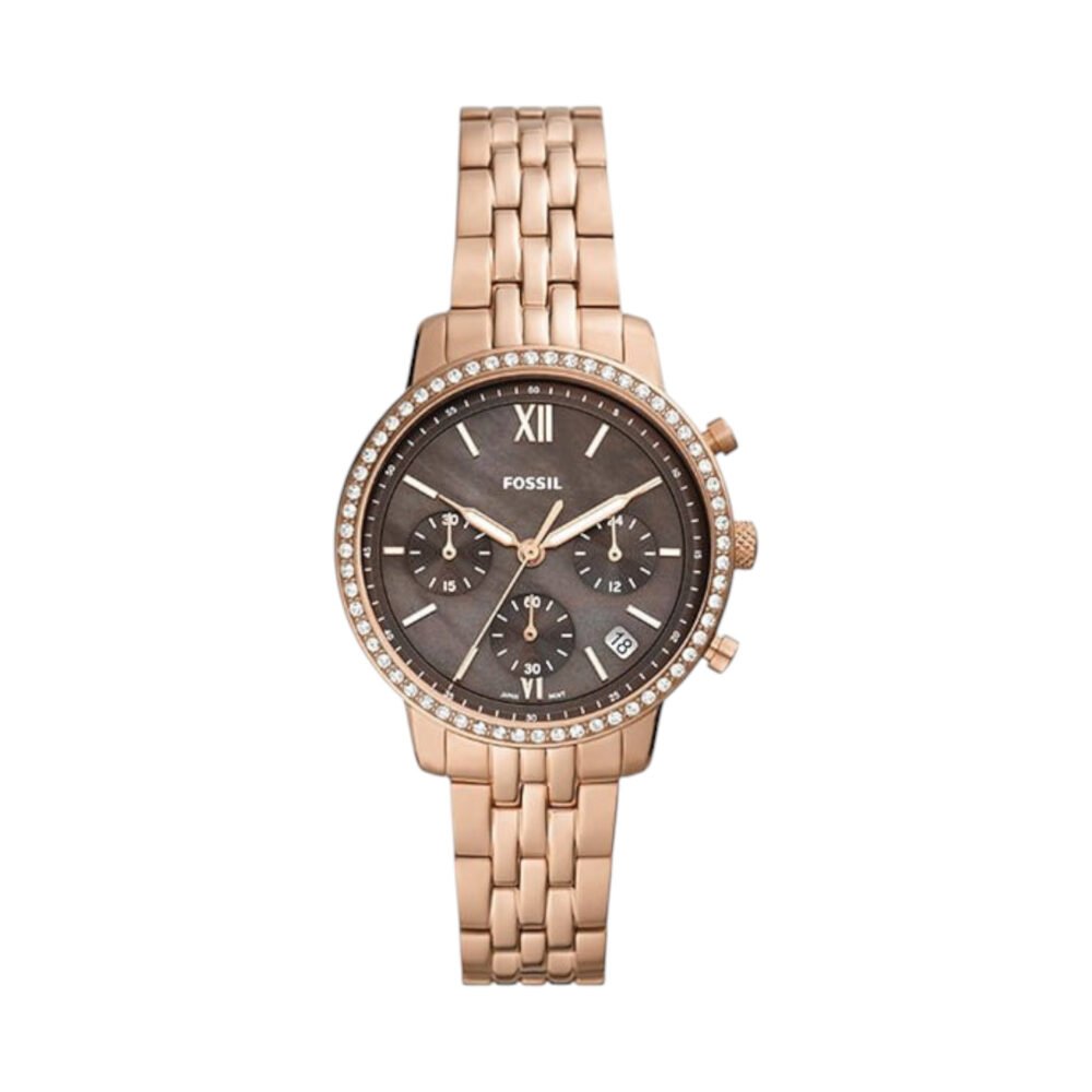 RELOJ FOSSIL DAMA EN ACERO BRONCE CRONOGRAFO